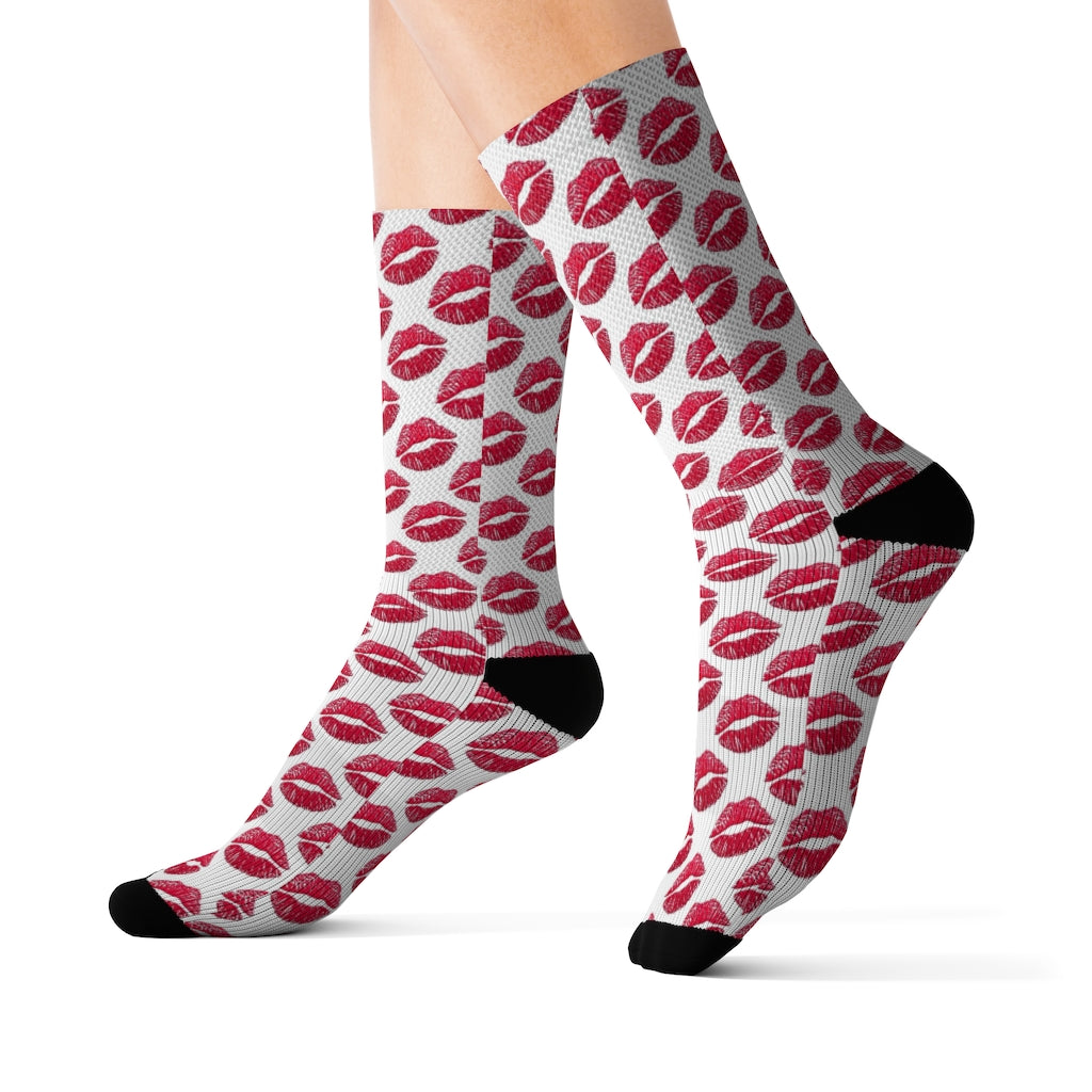 Kiss Kiss Wht Socks