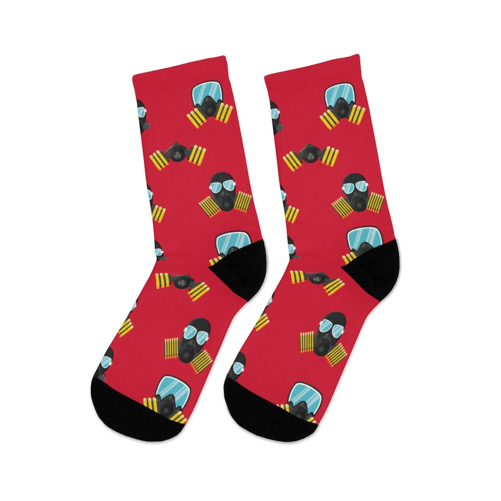 MaskOn RED Adult Unisex DTG Socks