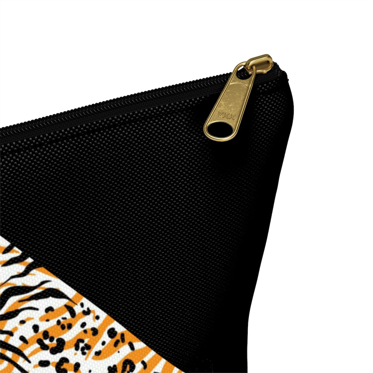 Little Black Cheetah Accessory Pouch w T-bottom