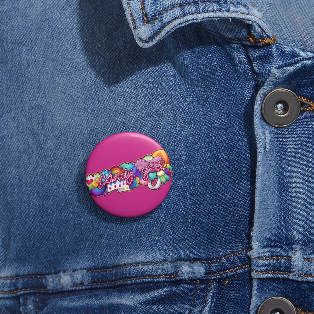 Candy Girl Pin Buttons