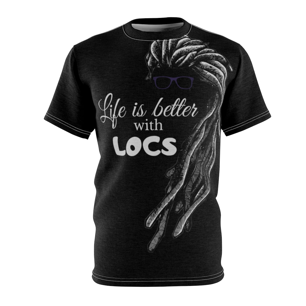 Locs Blk Unisex AOP Cut & Sew Tee