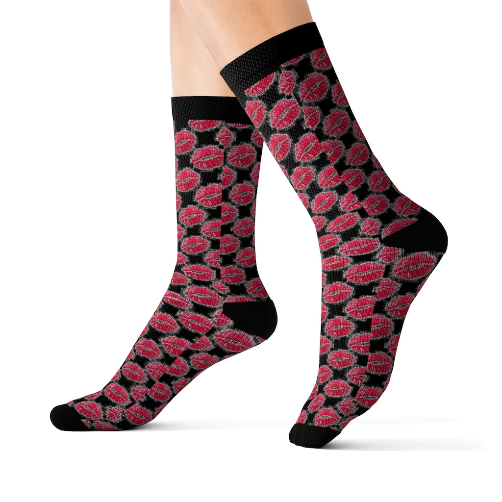 Kiss Kiss Black Socks