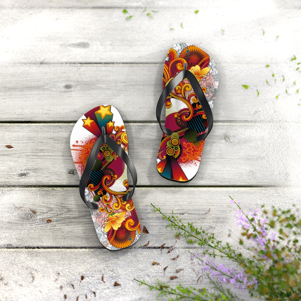 Flowing Flip Flops WHT