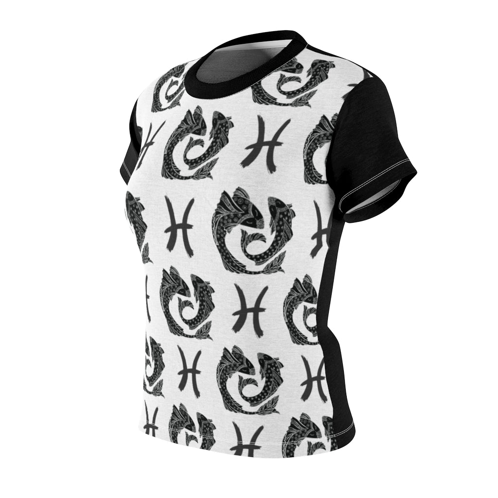 Pisces - BW Women's AOP Cut & Sew Tee