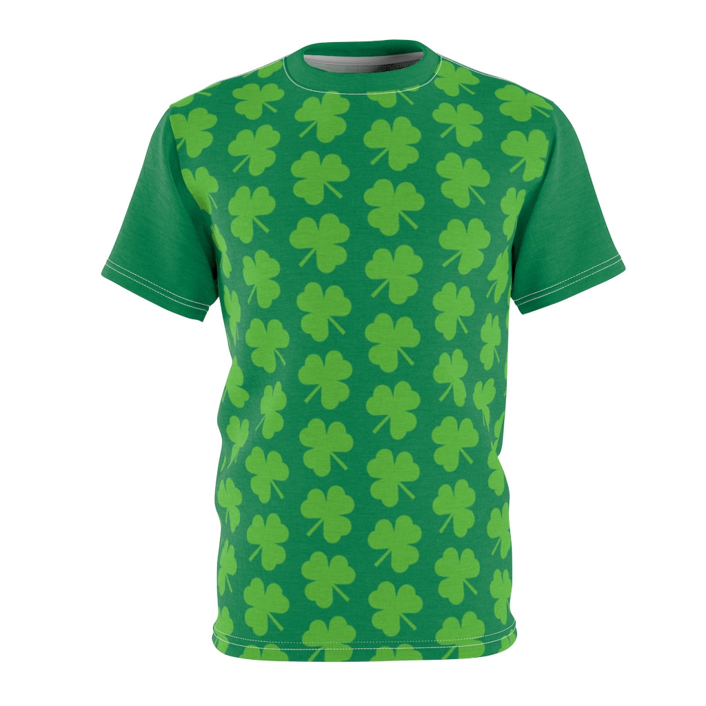 Green Shamrock Unisex AOP Cut & Sew Tee