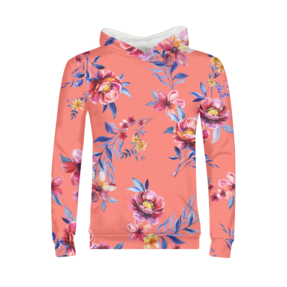 Pink Flower Kids Hoodie