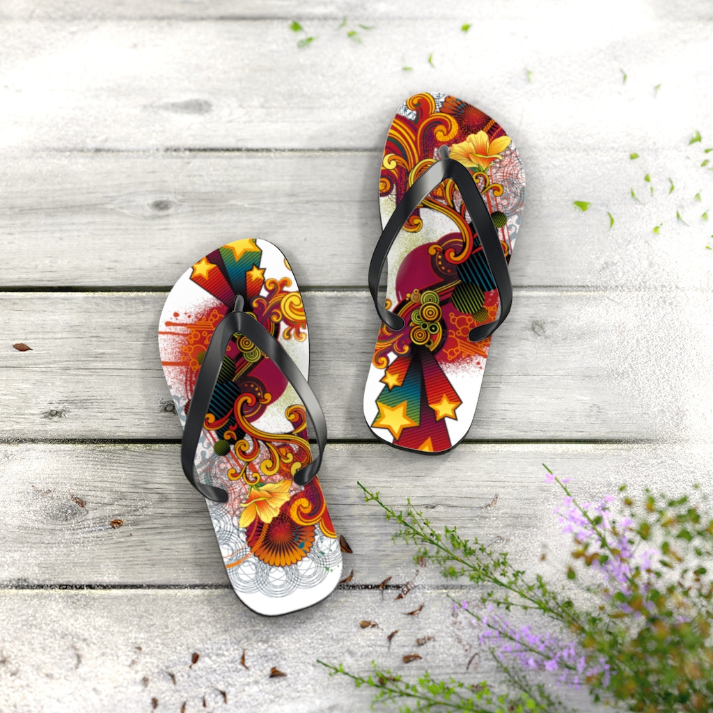Flowing Flip Flops WHT