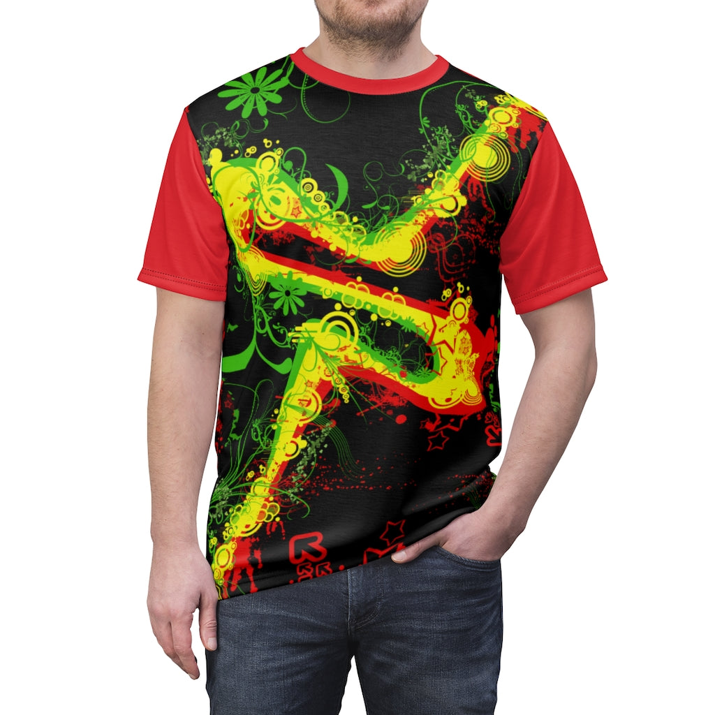 Marley Red Unisex AOP Cut & Sew Tee