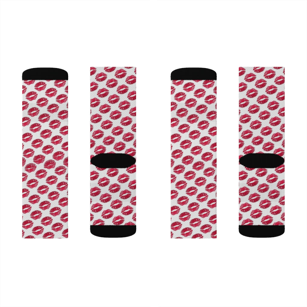 Kiss Kiss Wht Socks