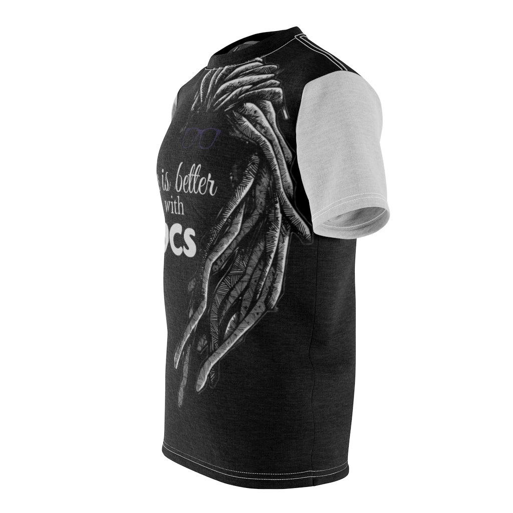 Locs Blk/Gry Unisex AOP Cut & Sew Tee