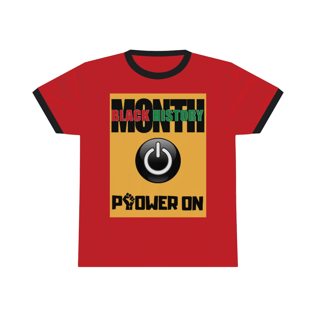 Power On Adult Unisex Ringer Tee