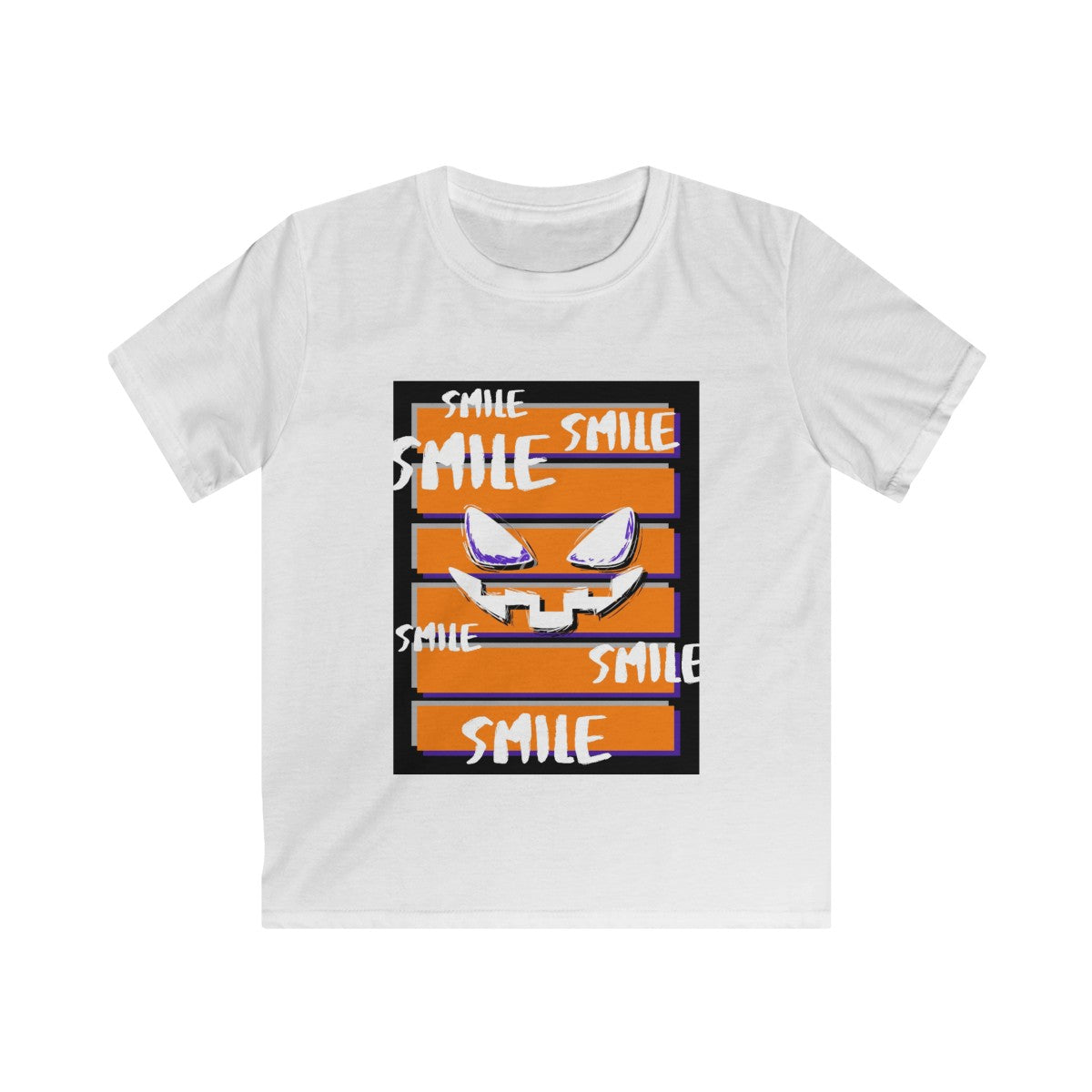 Smile Halloween Kids Softstyle Tee