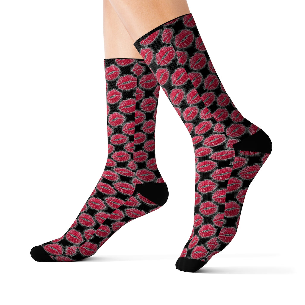 Kiss Kiss Black Socks