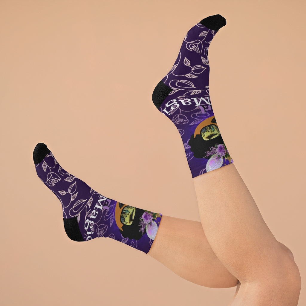 Black Girl Magic Adult DTG Socks