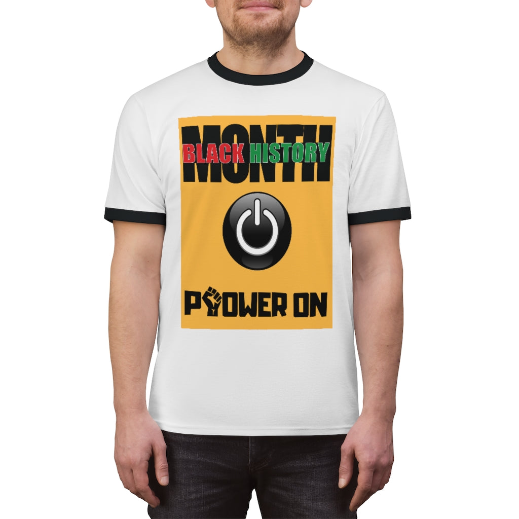 Power On Adult Unisex Ringer Tee