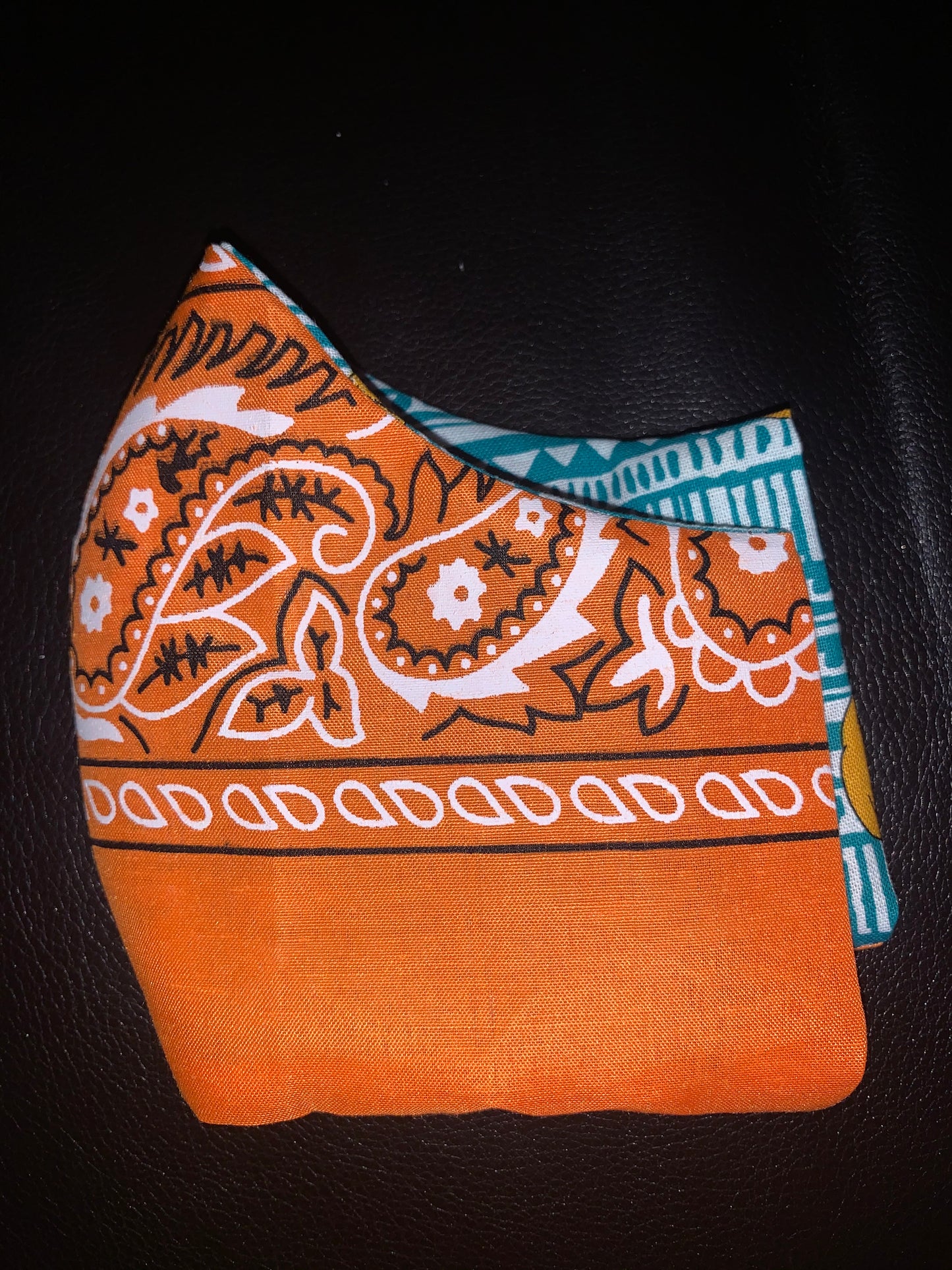 Orange Bandana Cotton 2 Layer Facemask