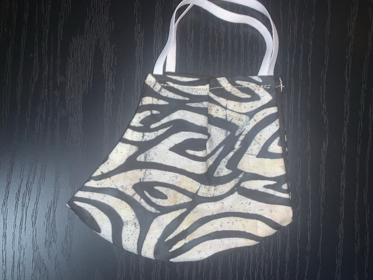 Zebra Swirls Cotton 2 Layer Facemask