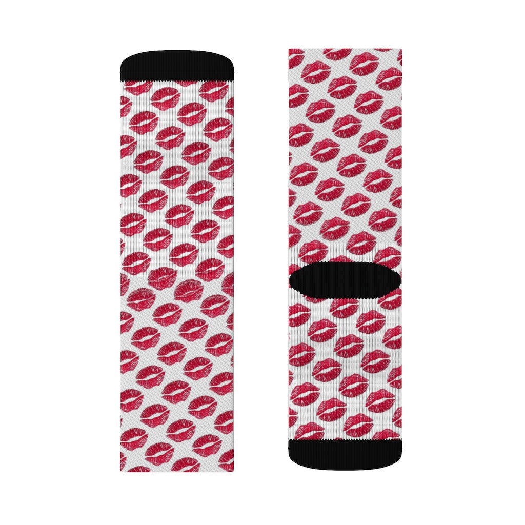 Kiss Kiss Wht Socks