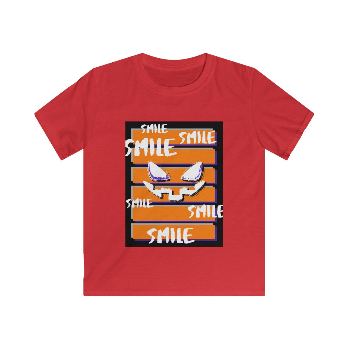 Smile Halloween Kids Softstyle Tee