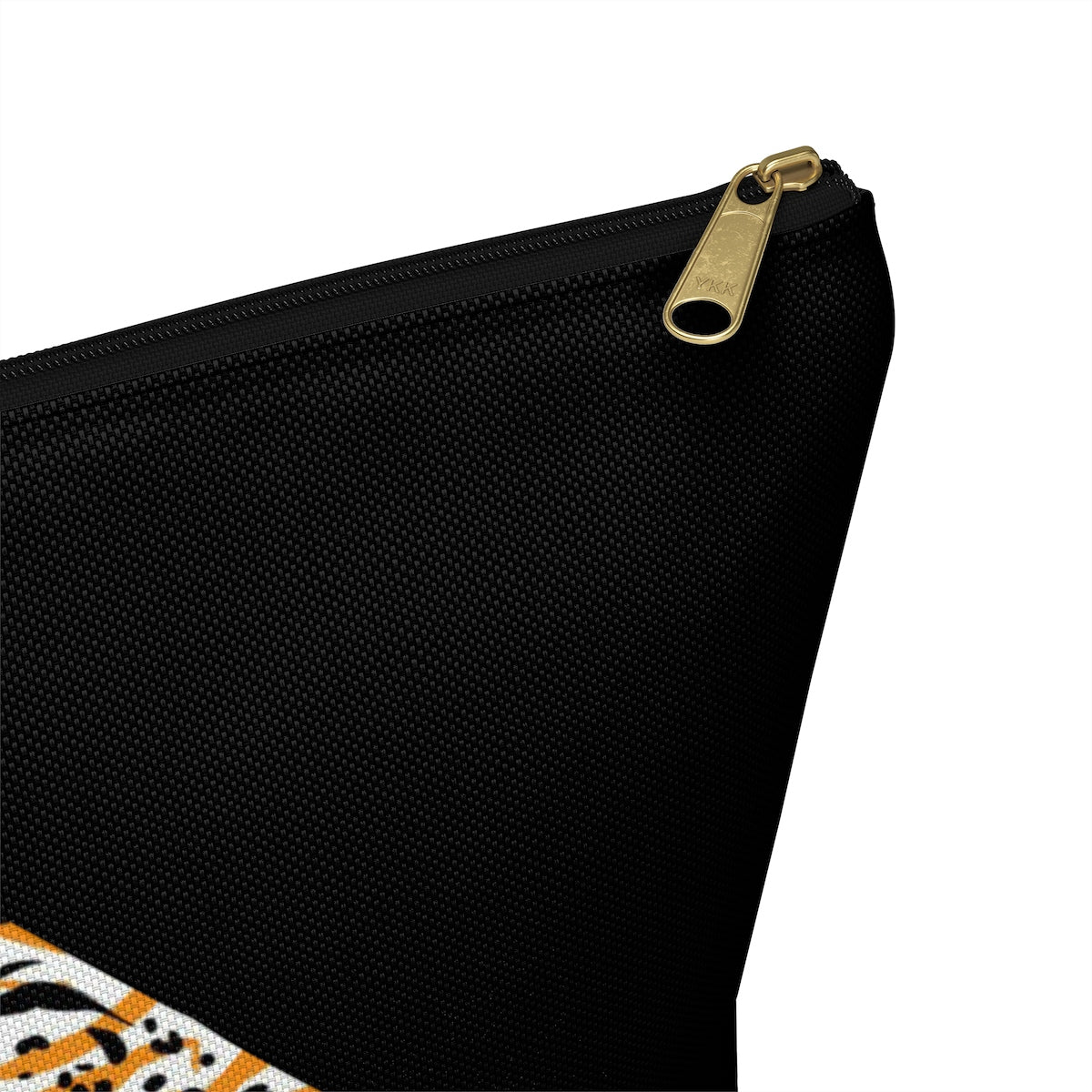 Little Black Cheetah Accessory Pouch w T-bottom