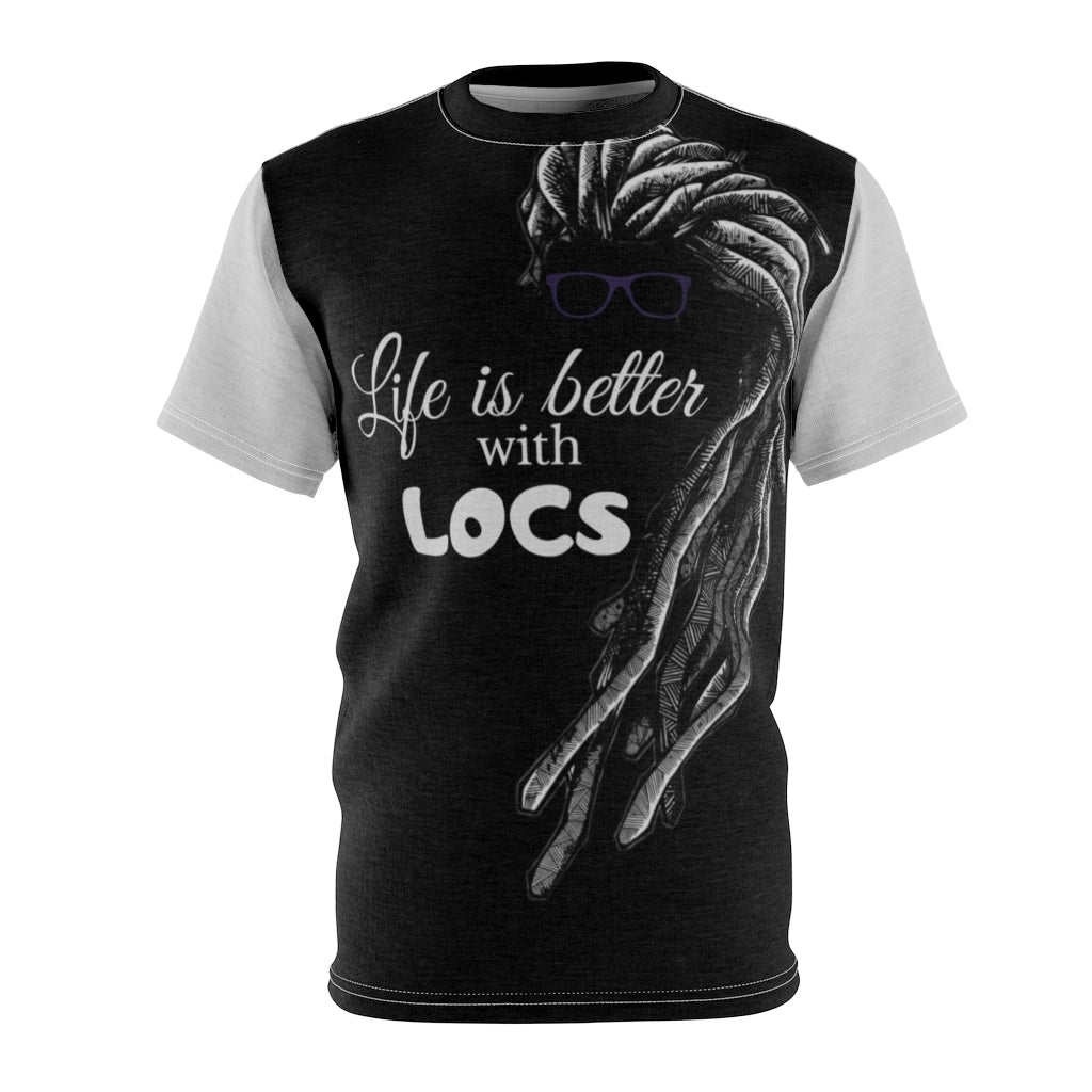 Locs Blk/Gry Unisex AOP Cut & Sew Tee