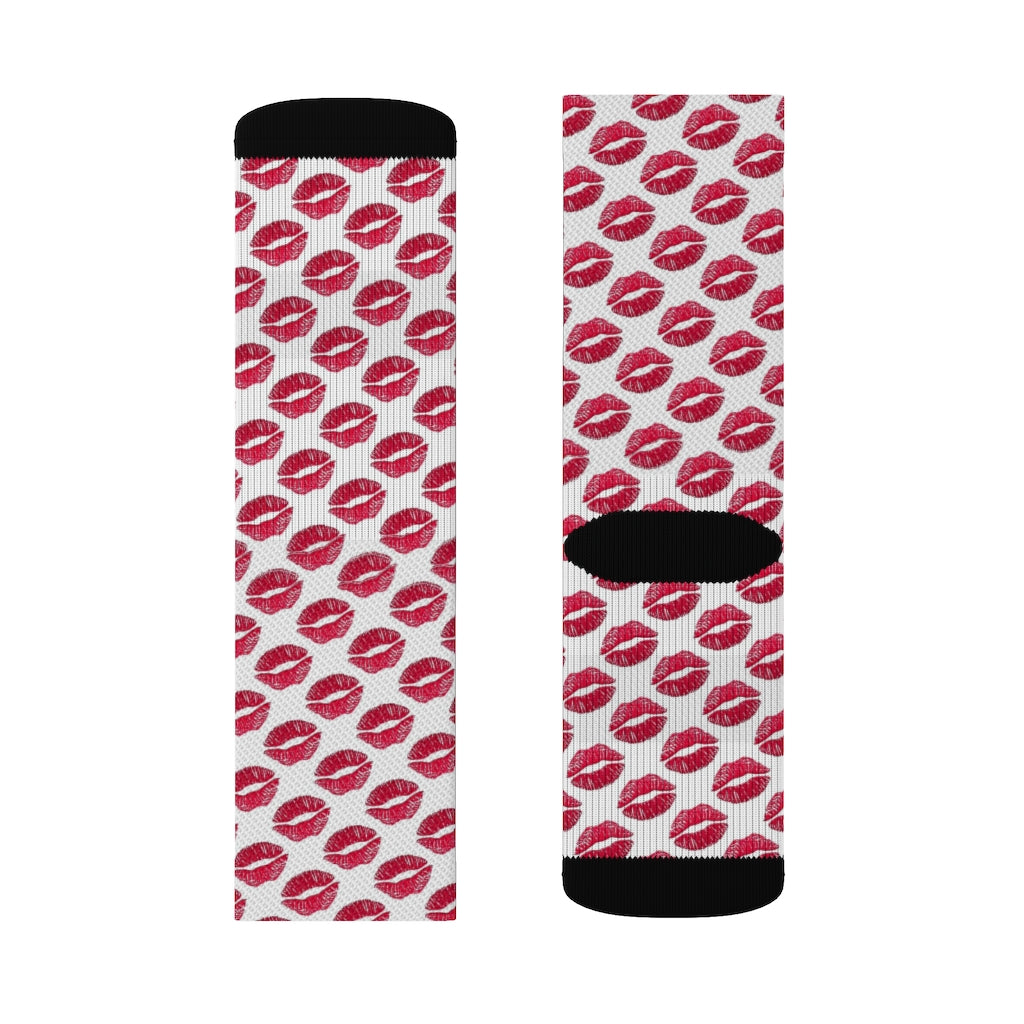Kiss Kiss Wht Socks