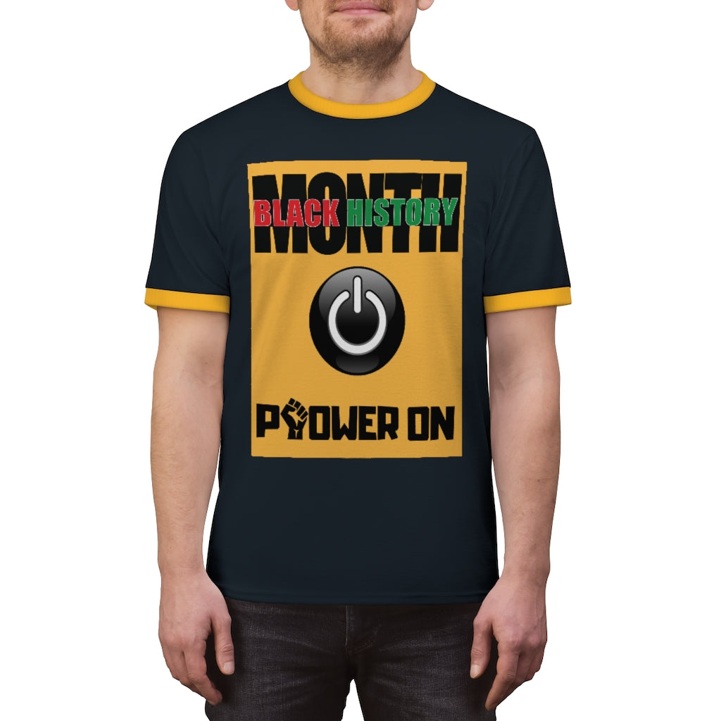 Power On Adult Unisex Ringer Tee