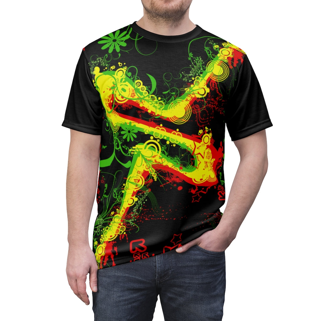 Marley Black Unisex AOP Cut & Sew Tee