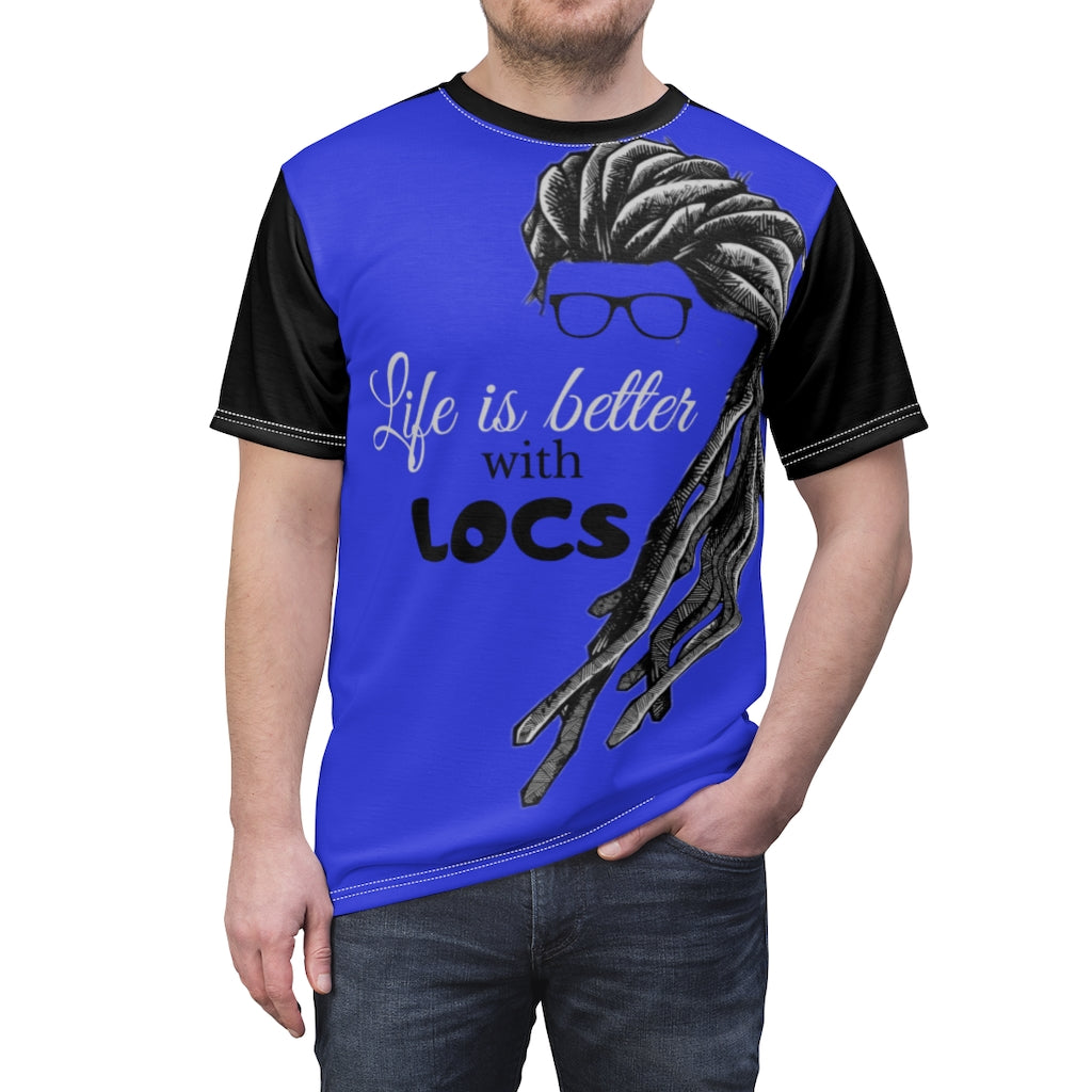 Locs Blu Unisex AOP Cut & Sew Tee