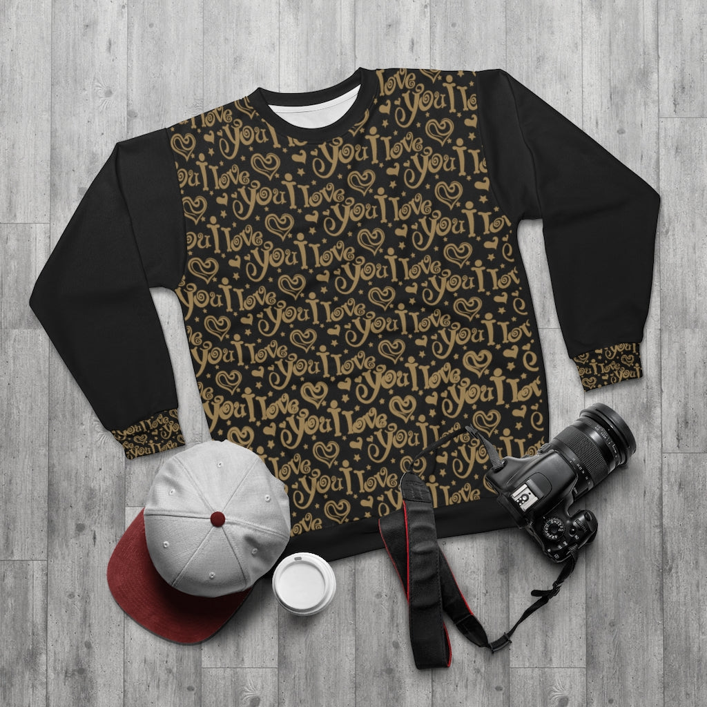 ILY Black and Gold Unisex Sweatshirt