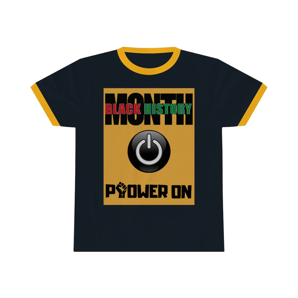 Power On Adult Unisex Ringer Tee