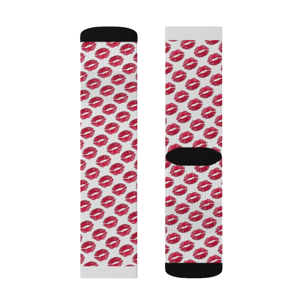 Kiss Kiss Wht Socks