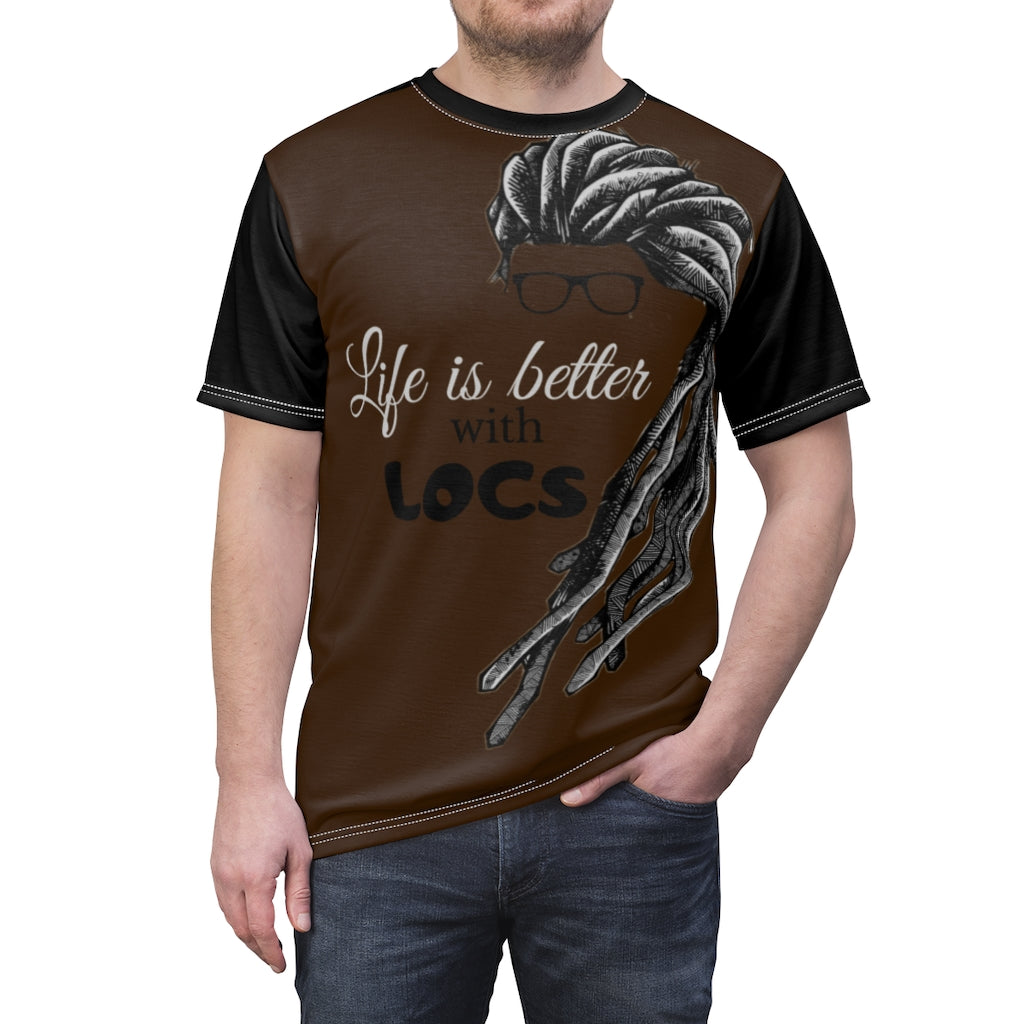 Locs Choc Unisex AOP Cut & Sew Tee