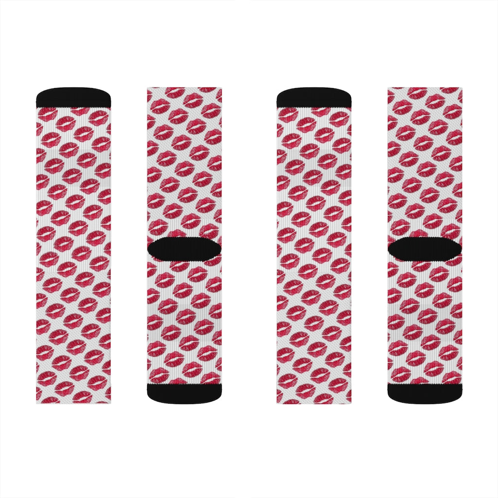 Kiss Kiss Wht Socks