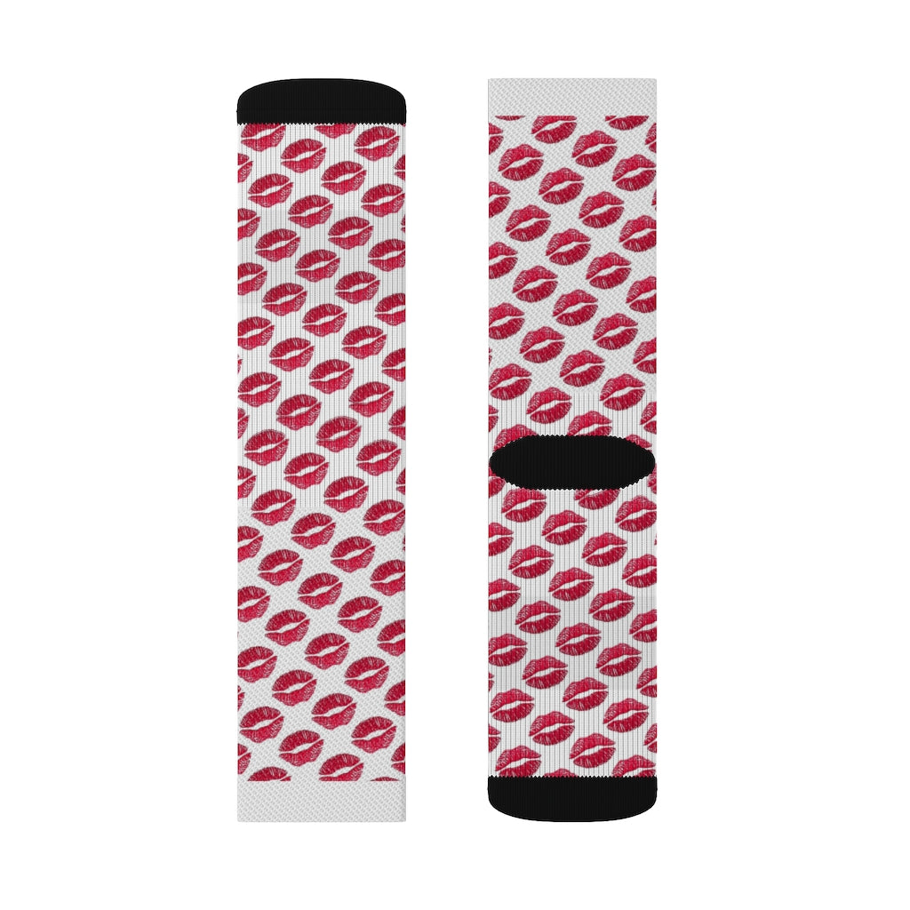 Kiss Kiss Wht Socks