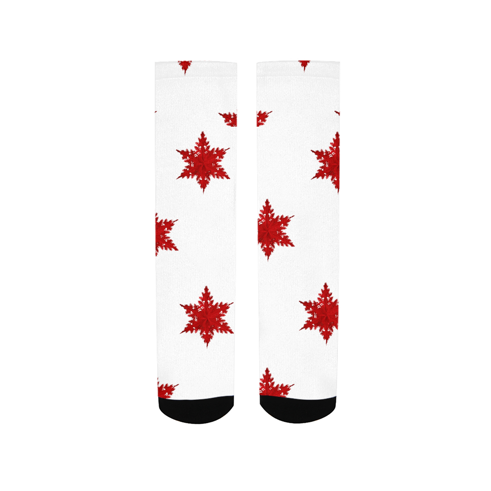Crimson Snowfall Women's Socks
