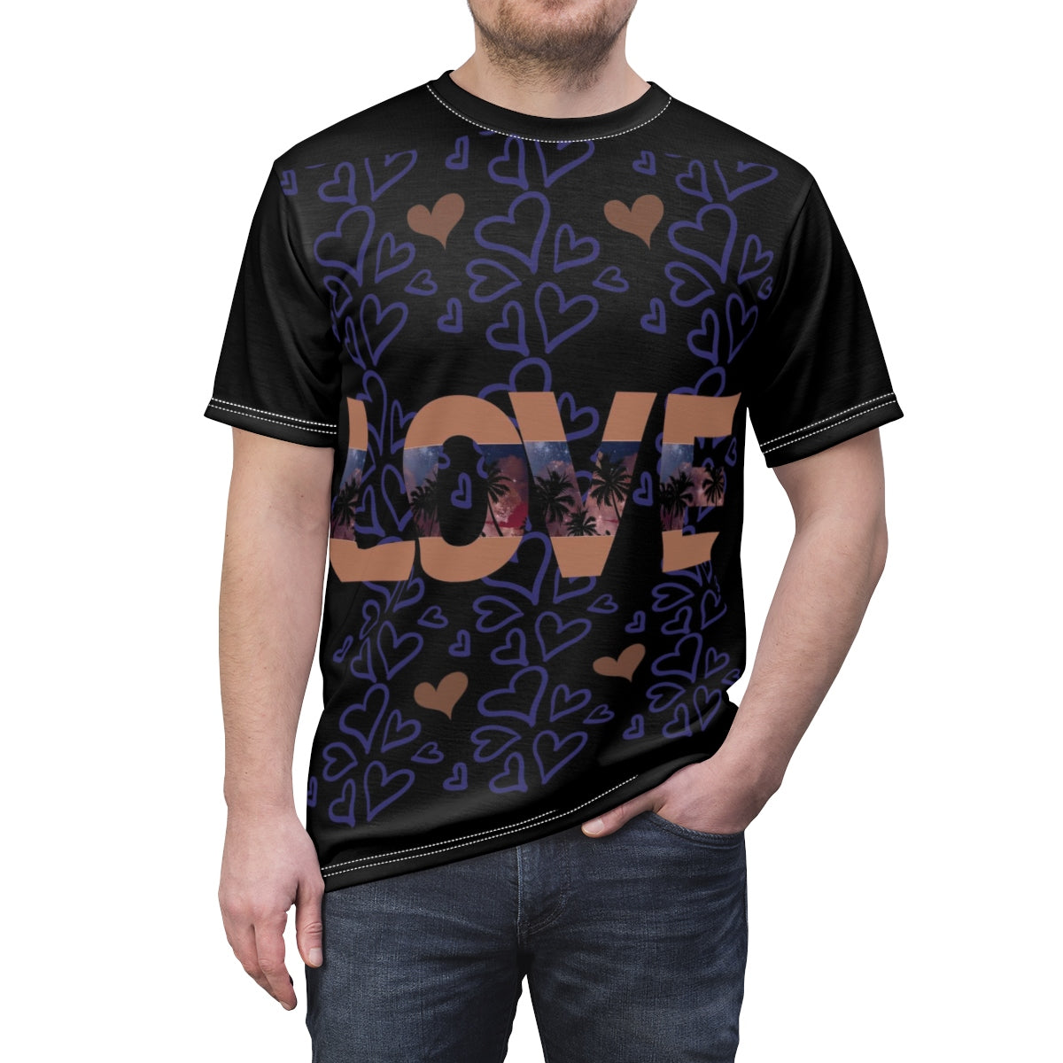 Love Unisex AOP Cut & Sew Tee