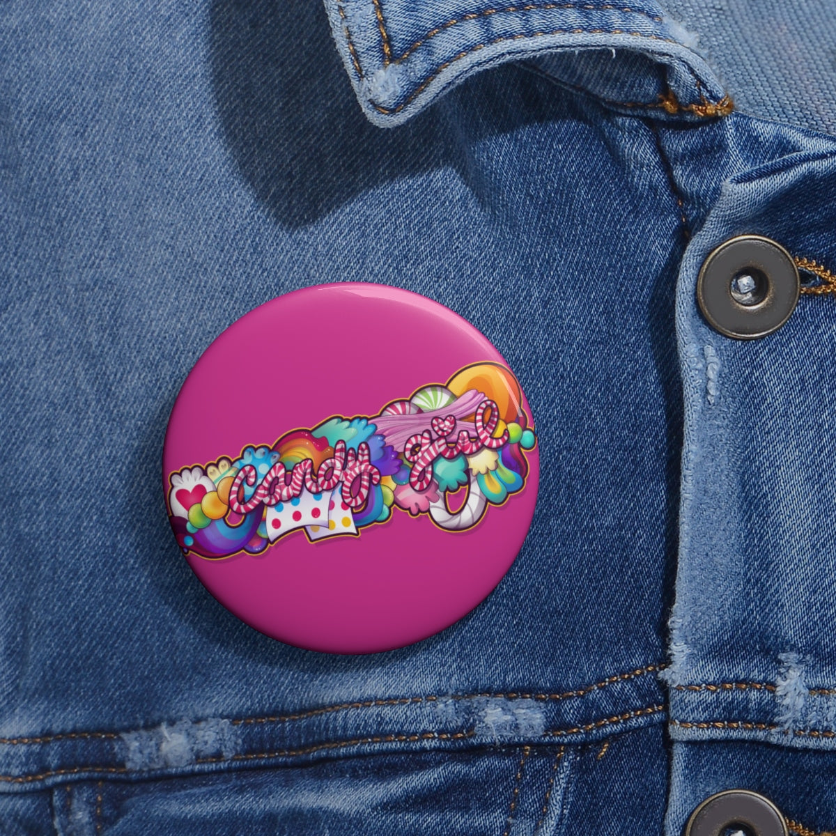 Candy Girl Pin Buttons