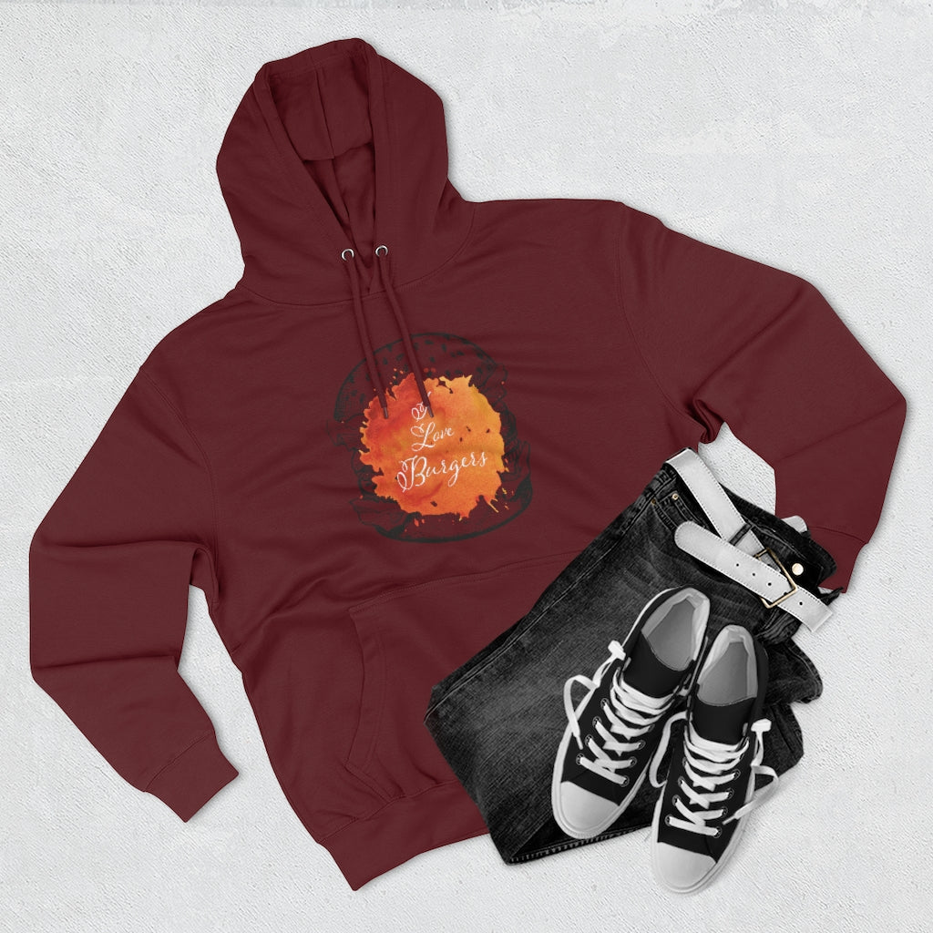 Burgers Unisex Premium Pullover Hoodie