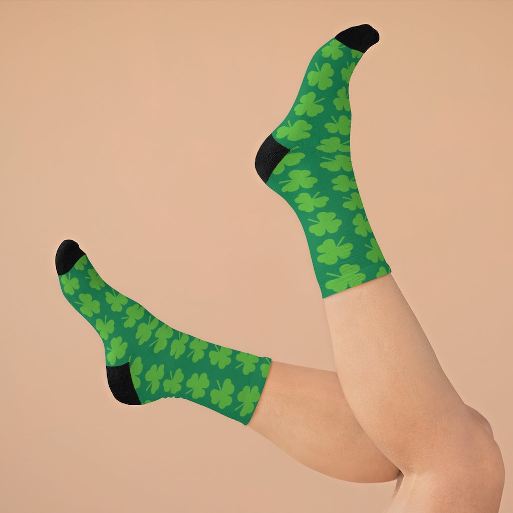 Green Shamrock DTG Socks