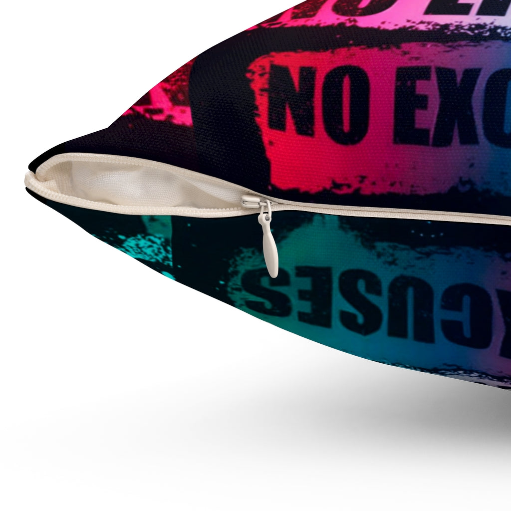 No Fear Spun Polyester Square Pillow