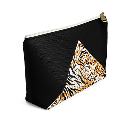 Little Black Cheetah  Accessory Pouch w T-bottom