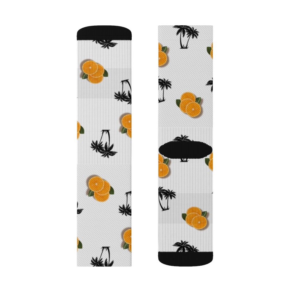 Florida Orange Wht Socks