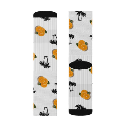Florida Orange Wht Socks