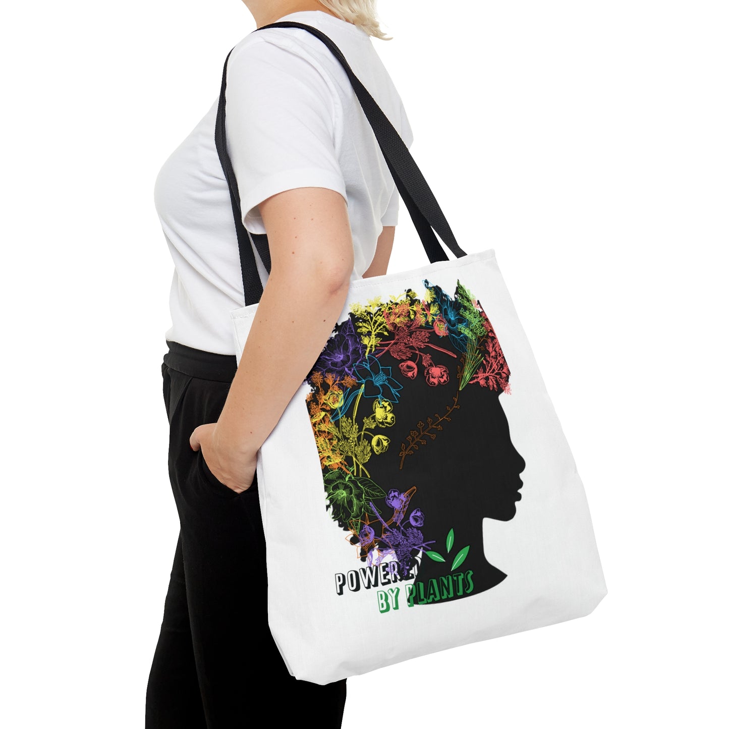 Powered by Plants Tote Bag (AOP)