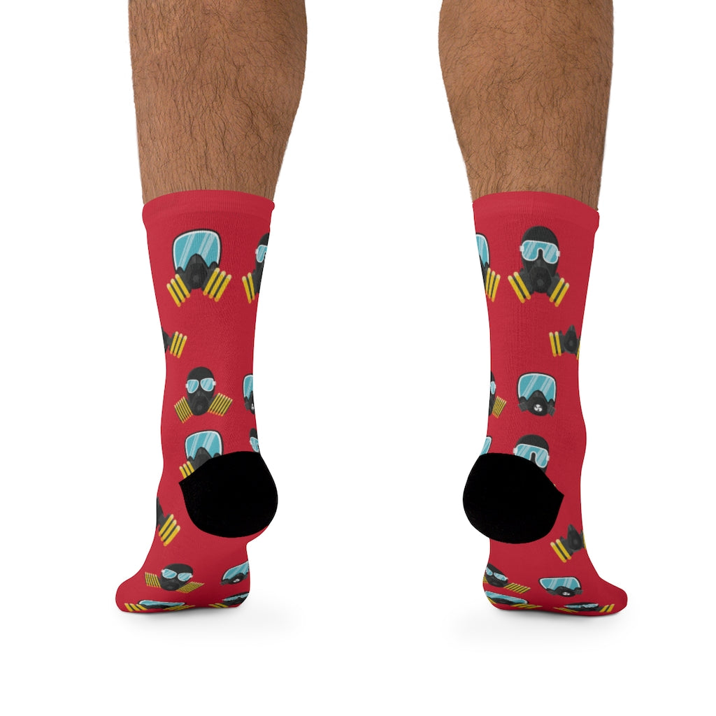 MaskOn RED Adult Unisex DTG Socks