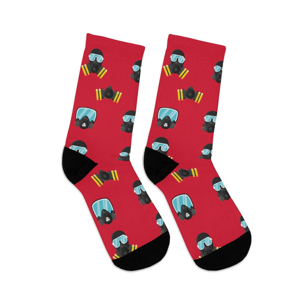 MaskOn RED Adult Unisex DTG Socks