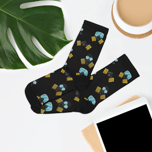MaskOn BLK Adult Unisex DTG Socks