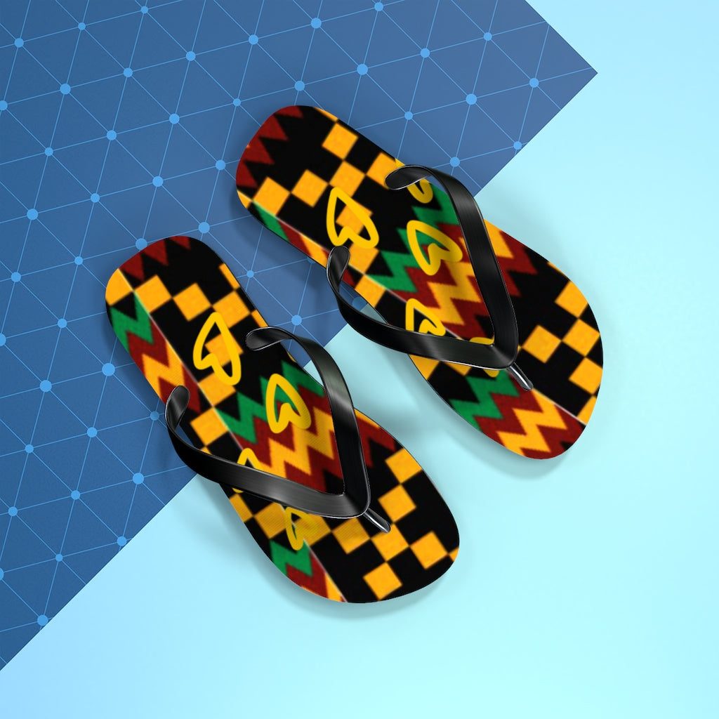 Kente Flip Flops