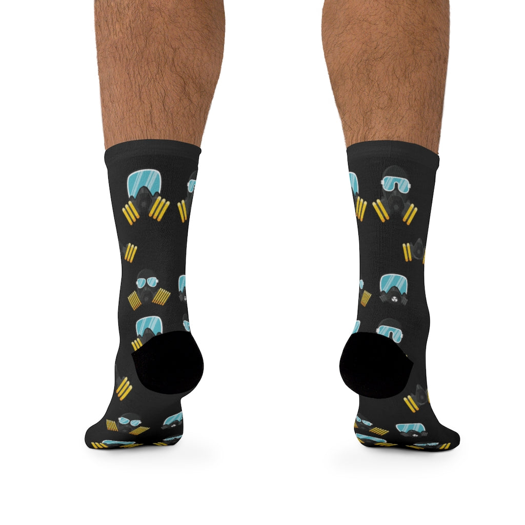 MaskOn BLK Adult Unisex DTG Socks